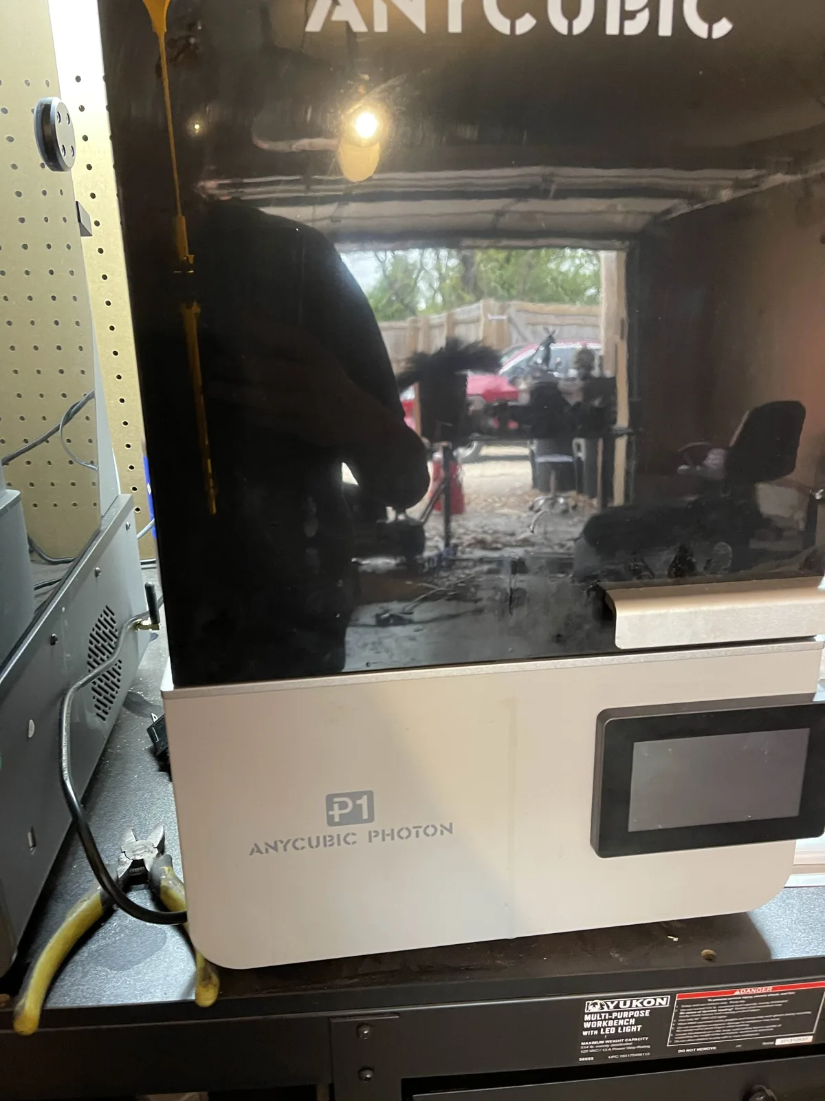The Anycubic Photon P1 at the pickup location.